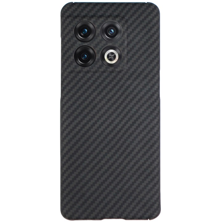 Калъф SILKASE, За OnePlus 10 Pro, Арамиден кевлар, Въглеродни влакна, Черен