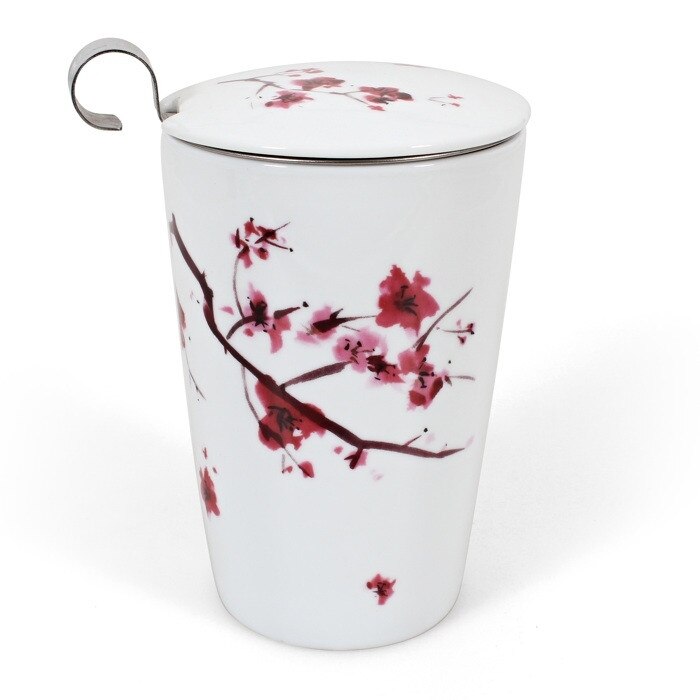 Cana cu capac si Infuzor Cherry Blossom