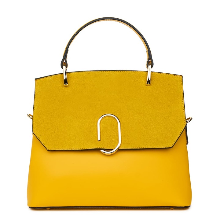 Ruby sárga természetes bőr retikül