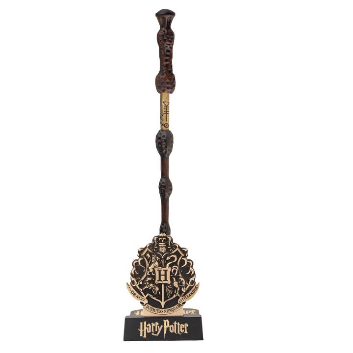 Set Harry Potter Pix Si Suport Bagheta Albus Dumbledore, 25 cm Negru