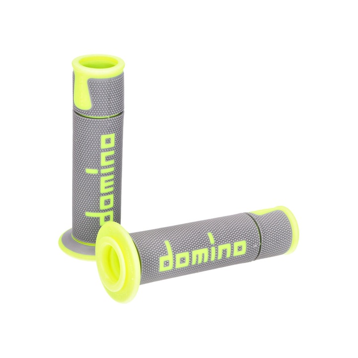 Domino A450 On-Road Racing szett szürke / sárga, nyitott végű markolatokkal 48749
