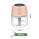 Мини електрически блендер SIKS, 3 ножа, USB зареждане, чопър за зеленчуци, чесън, 250 мл, розов