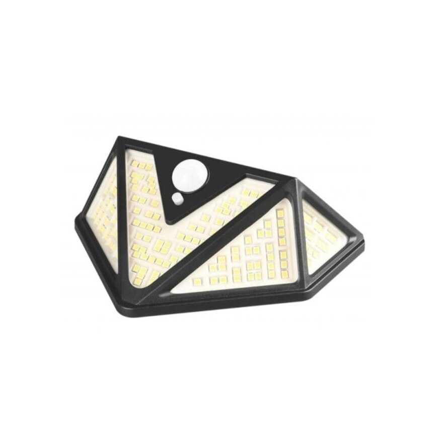 Лампа със соларен заряд и сензор, CL - 166, Led, ON/OFF бутон, черна ...