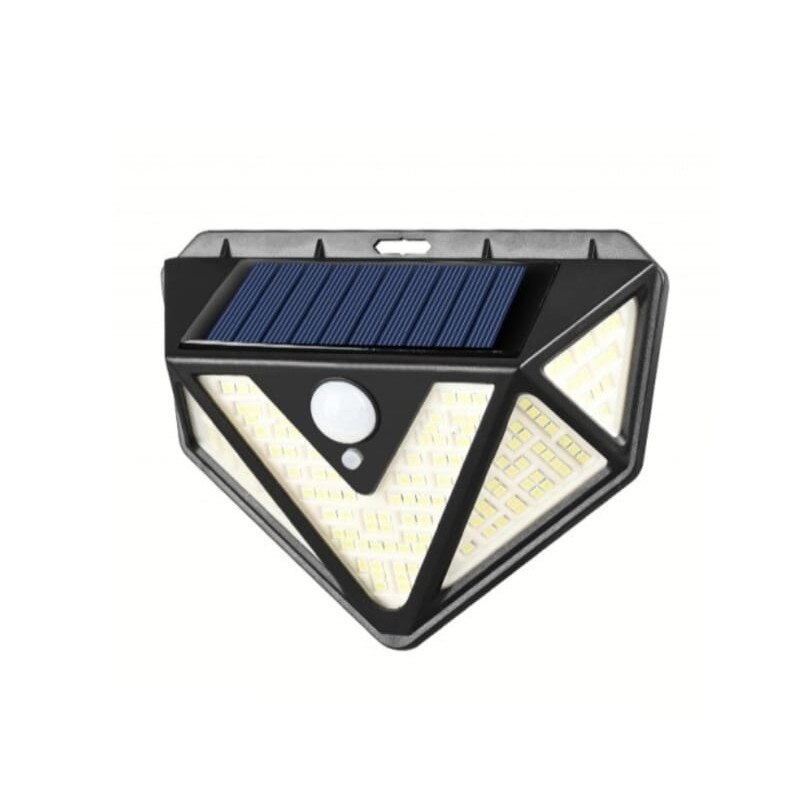 Лампа със соларен заряд и сензор, CL - 166, Led, ON/OFF бутон, черна ...