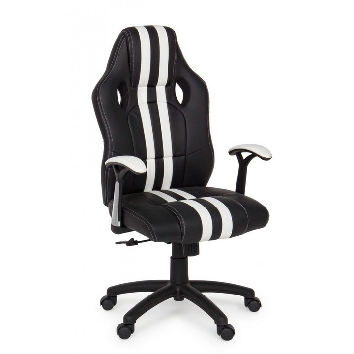 Irodai szék fekete fehér Spider 63x64,5x121 cm