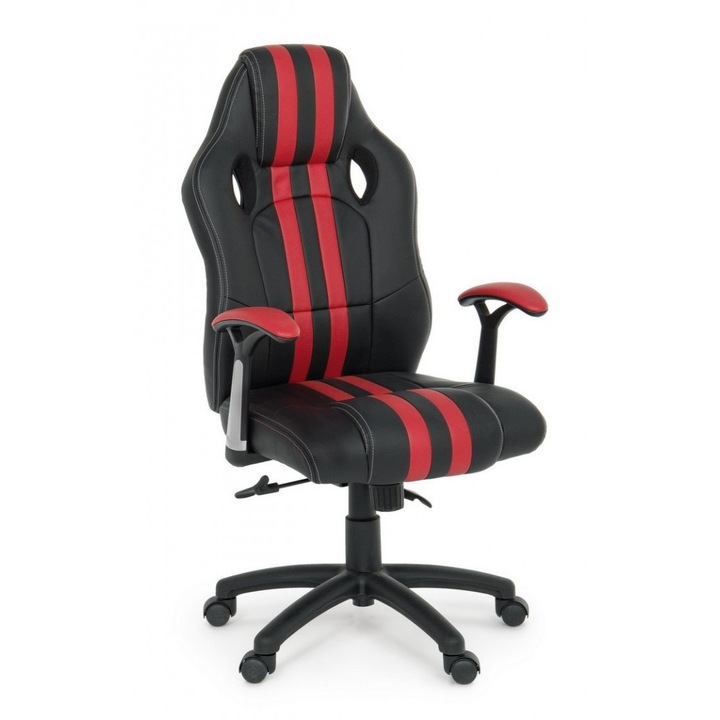 Pókpiros fekete irodai szék 63x64,5x121 cm