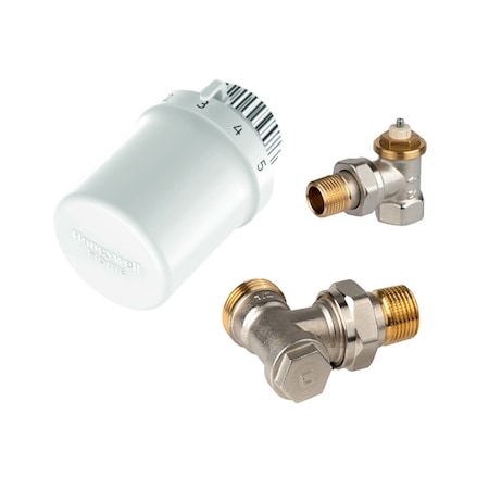 Set robinet cu cap termostatat si robinet retur 1/2 Honeywell
