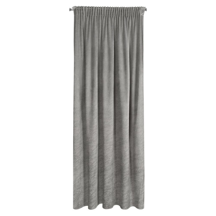 Eurofirany Függöny ráncolószalaggal, RIVA 140x270, szürke