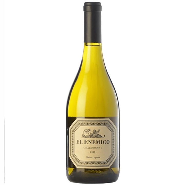 Vin alb El Enemigo Chardonnay 0.75L, cu note de mere fierte și vanilie, corp mediu