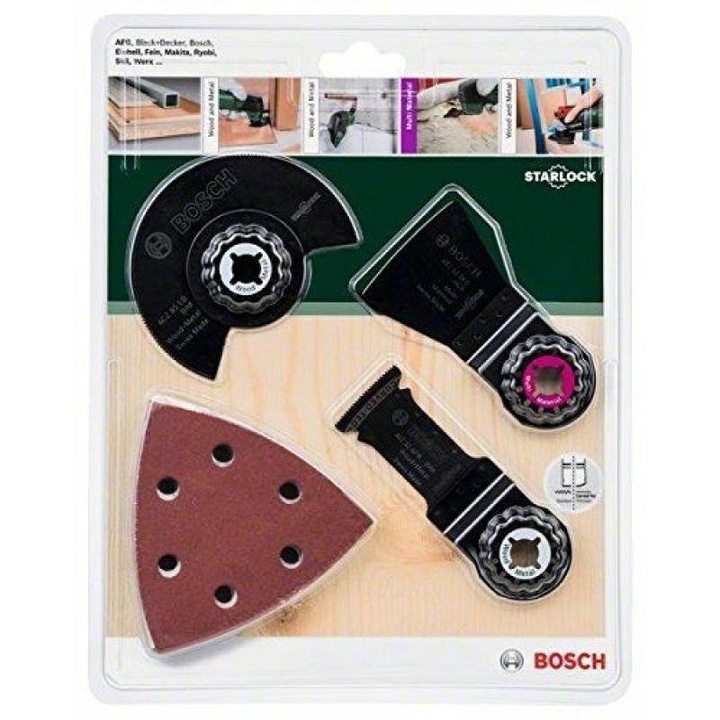 Set 13 accesorii pentru fierastrau multicutter, prindere Starlock, taiere lemn si metal