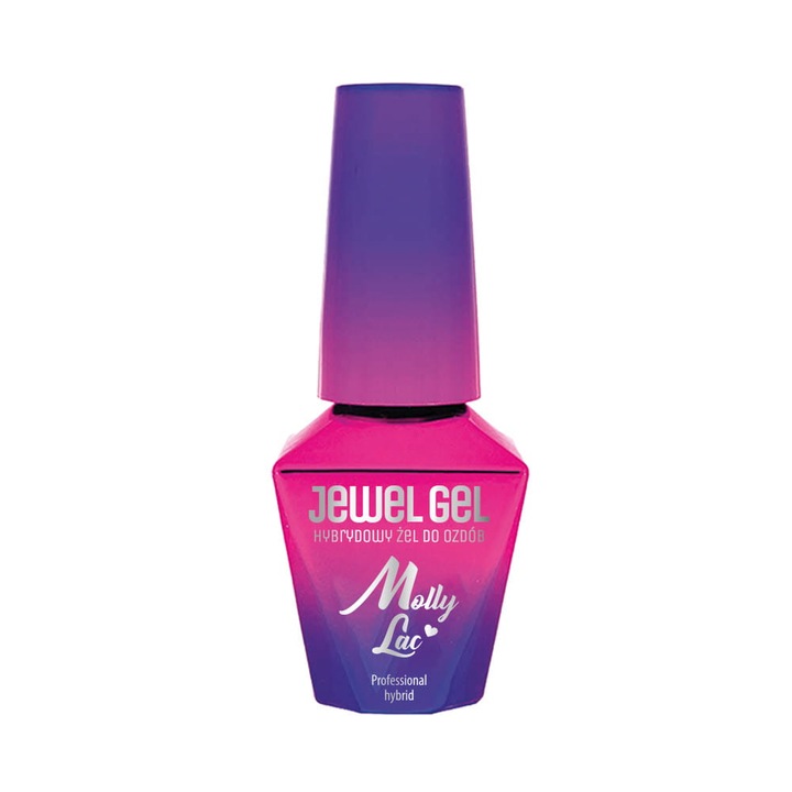 Gel hibrid pentru fixare decoratiuni unghii Molly Lac, Jewel Gel, 10 ml, Transparent