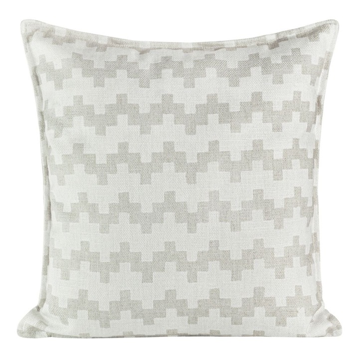 Fata de perna decorativa geo 45x45 Eurofirany bej/gri inchis