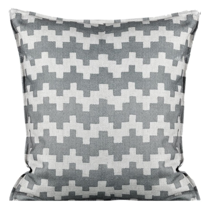 Fata de perna decorativa geo 45x45 Eurofirany bej/gri