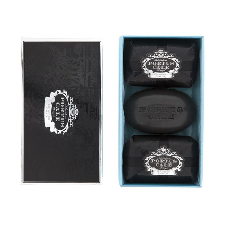 Комплект от 3 сапуна Castelbel, Portus Cale, Black Edition, 150 гр
