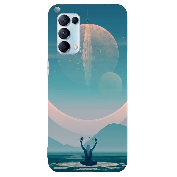 Капак, съвместим с Oppo Reno 4 Pro 5G модел Space Connection, Silicon, TPU, обратно