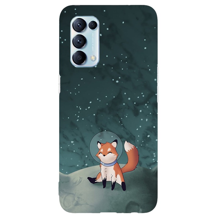 Капак, съвместим с Oppo A52 модел Space Fox, Silicon, TPU, обратното