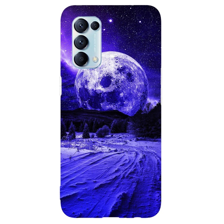 Капак, съвместим с Oppo A15 модел To the moon, Silicon, TPU, Vice versa