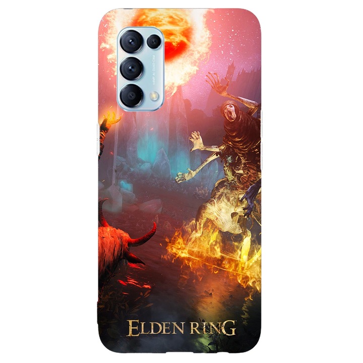 Калъф, съвместим с Oppo Reno 5 4G модел Boss Fight Elden Ring, Silicon, TPU, Viceversa