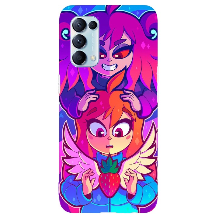 Калъф, съвместим с Oppo Reno 4 Pro 5G модел Celeste, силикон, TPU, обратното