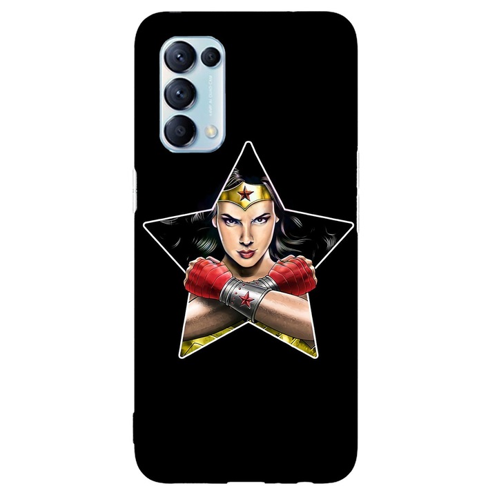 Калъф, съвместим с Oppo Find X3 Lite модел Classic Wonder Woman, Silicon, TPU, обратното