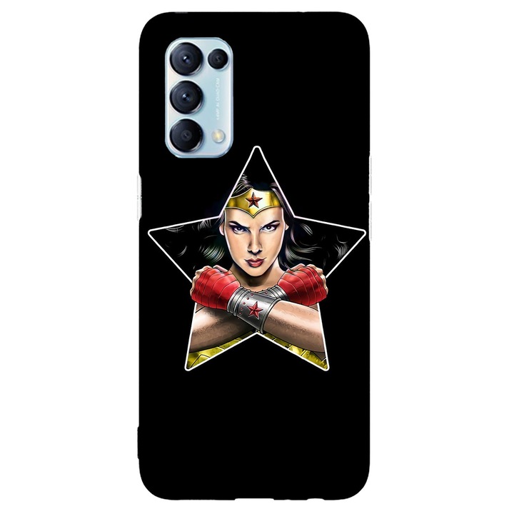 Калъф, съвместим с Oppo A53 модел Classic Wonder Woman, силикон, TPU, обратното