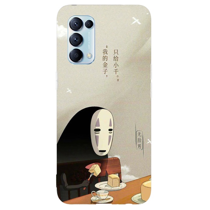 Tok kompatibilis az Oppo Reno 4Z No Face Spirited Away modellel, szilikon, TPU, Viceversa