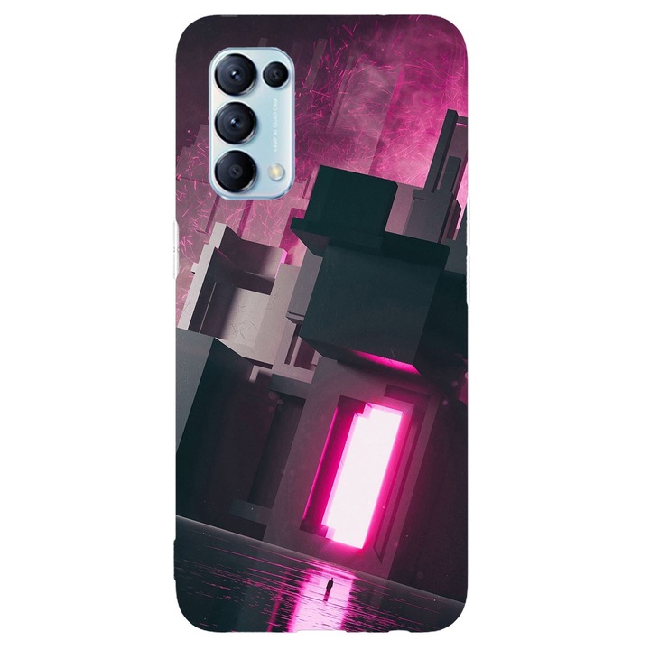 Кейс съвместим с Oppo A73 модел Pink Entrance, силикон, TPU, обратното