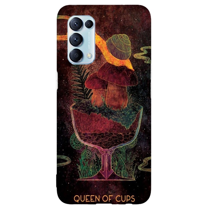 Капак, съвместим с Oppo Find X3 Lite модел Queen of cups, силикон, TPU, обратното