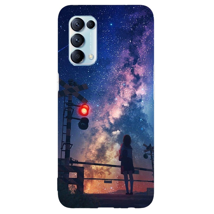 Калъф, съвместим с Oppo Reno 5 K (2021) модел Red Light, силикон, TPU, обратно