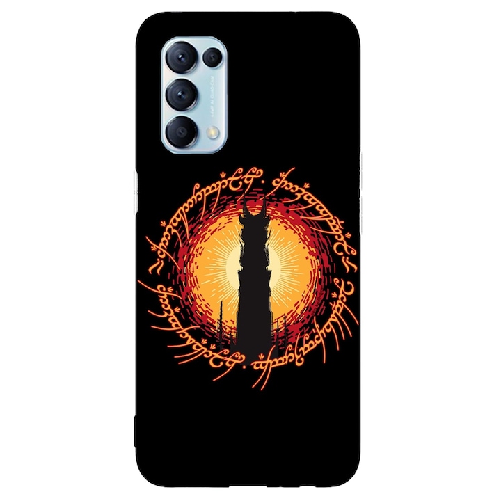 Калъф, съвместим с Oppo Reno 4 Pro 5G модел Sauron Lord Of the Rings, Silicon, TPU, Viceversa