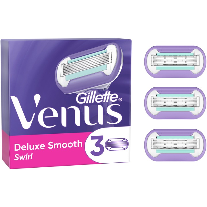 Комплект дамски резерви за самобръсначки Gillette Venus Deluxe Smooth Swirl 3 бр