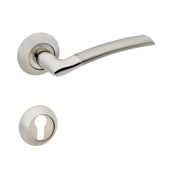 Kilincs Bussare Classic FINO A-13-10 fényes króm - matt króm cilinderes rozettával