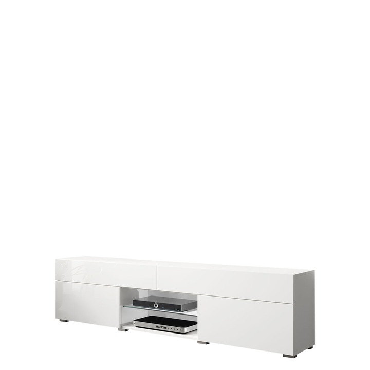 Comoda TV Mrentu, MIRJAN24, alb, 180x45x35 cm