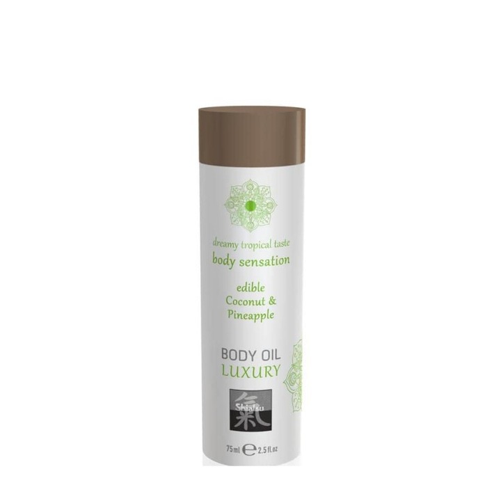 Shiatsu Body Luxury étkezési masszázsolaj kókusz és ananász aromájával, 75 ml