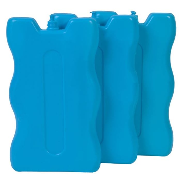 Set rezerva gheata lada frigorifica reutilizabile, 3 bucati, Antulu®, albastru, 220 ml