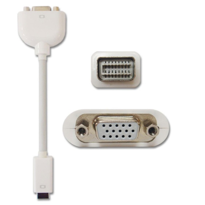 Adaptor CIMUTO mini DVI - VGA, calitate superioara tip tata-mama
