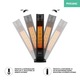 Incalzitor de terasa, VONROC, PH516AC, putere 2000W, aria incalzita 6 – 8m², inaltime 107cm, element din carbon, protectie IP44, telecomanda si temporizator, doua trepte de incalzire, negru, greutate 6kg