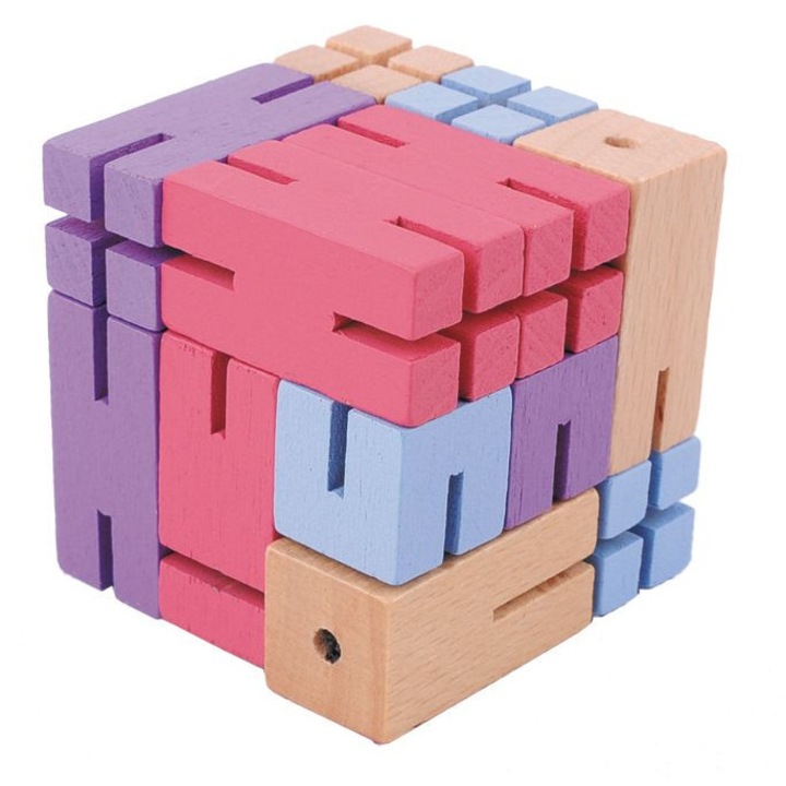 Joc logic 3D puzzle Figurina violet