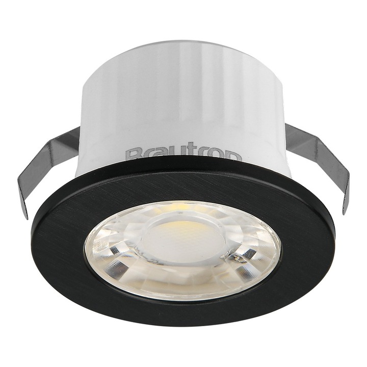 Spot LED MiniCOB, 3W, 38°, 210LM, 6500K, IP54, NEGRU, Ø 44MM