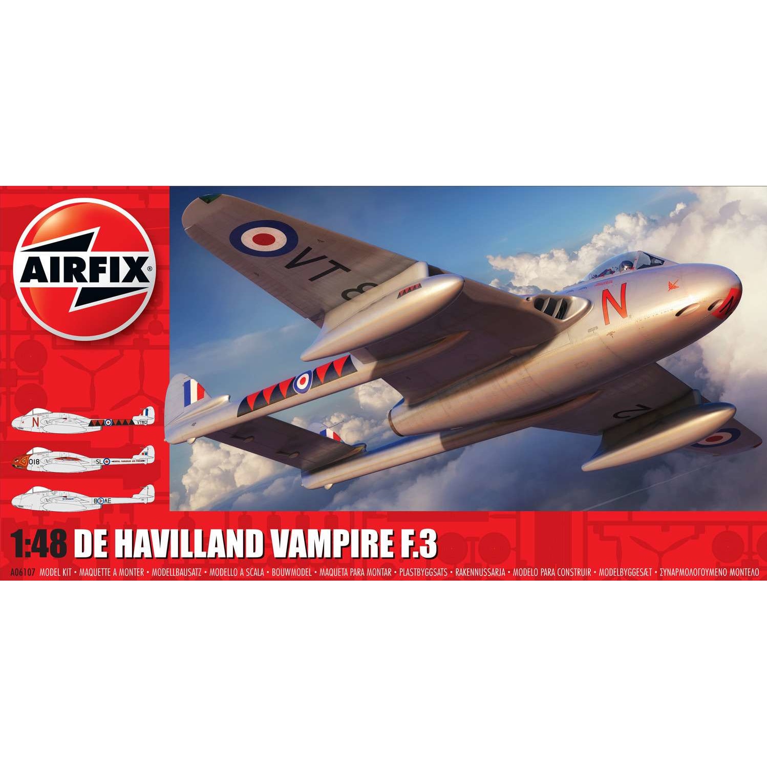 Wiking: Aircraft De Havilland Vampire, Scale 1:200 (SSK71