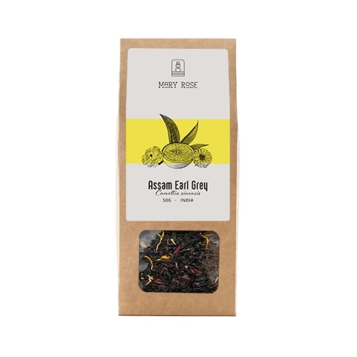 Assam Earl Grey Tea, Citrus, India, Mary Rose, 50g