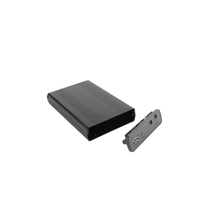 Rack extern CIMUTO USB 3.0 pentru HDD SATA 3.5" cu alimentare externa, carcasa HDD calculator