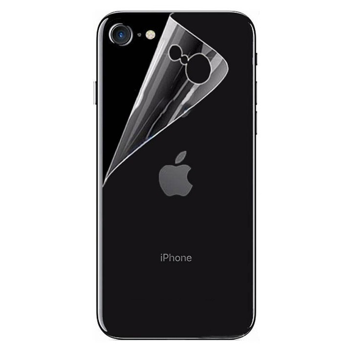 Set Folie Spate-Fata pentru Apple iPhone SE, Silicon Hydrogel Regenerabil, Flexible Hydro-Crystal, Optim Solution, Full Glue, Instalare usoara