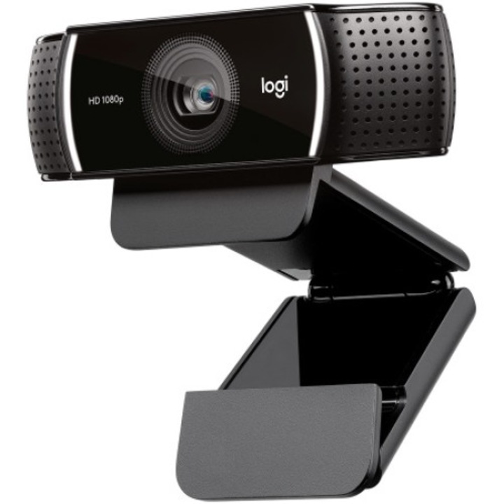 Уеб Камера Logitech C922, Черна, HD, 1080P, USB 3.1 Gen 1 Type-C