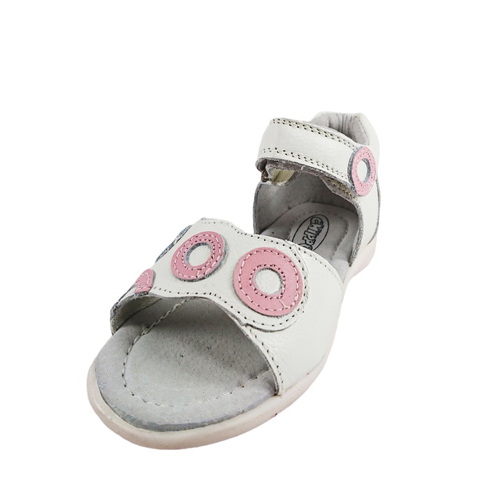 Детски сандали Chippo Baby 130881, 19-24, Естествена кожа, Бял/Розово