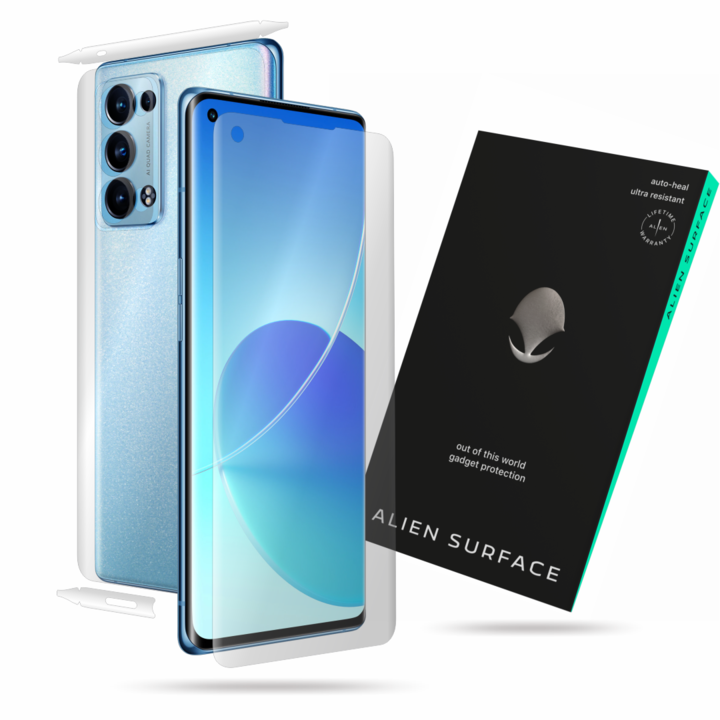 Alien Surface фолио, за Oppo Reno6 Pro 5G (Snapdragon), защита на екрана, гръб, страни