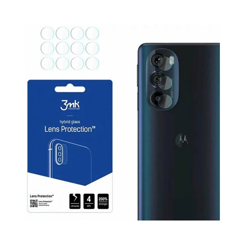Set 4 X Folie Sticla Nano Glass 3mk Pentru Camera, Compatibila Cu Motorola Edge 30, Transparenta