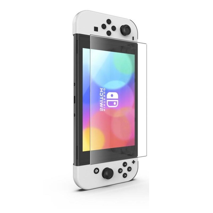 2 üvegfólia készlet Nintendo Switch OLED-del kompatibilis Glastify OTG rögzítőrendszerrel