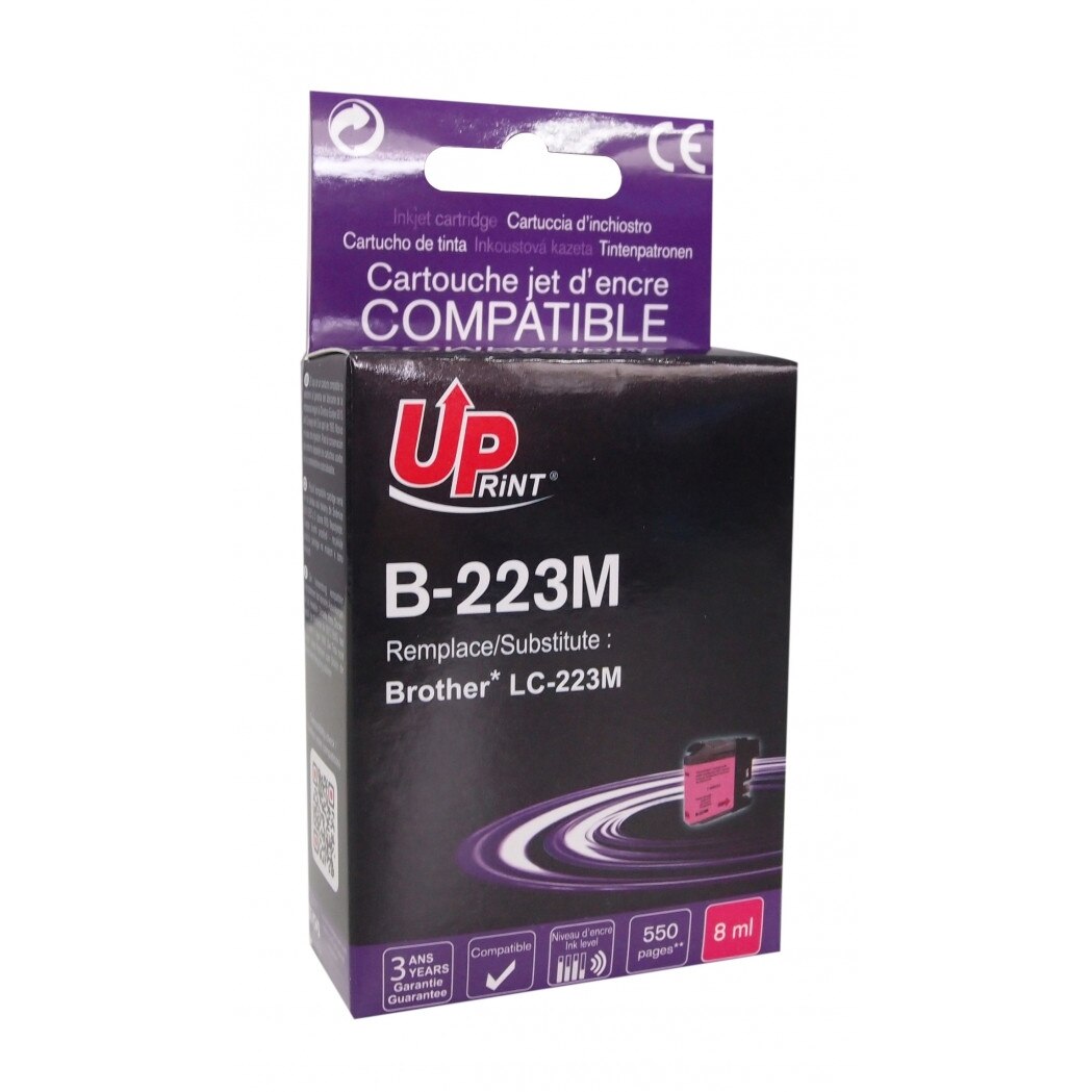 Cartus cerneala UPRINT BJ223MUP Magenta, 8 ml, compatibil LC223M