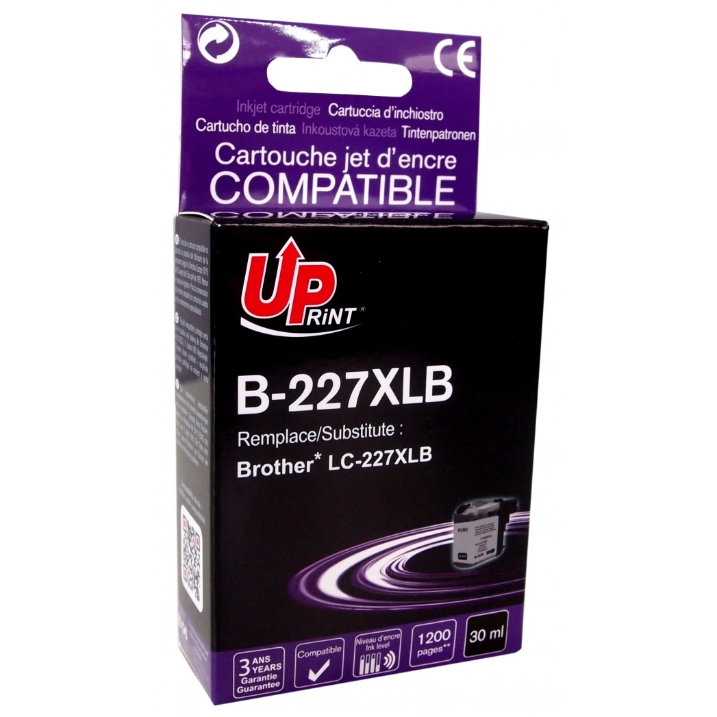 Cartus cerneala UPRINT BJ227XLBUP Negru, 30 ml, compatibil LC227XL-BK